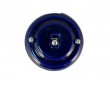 Выключатель (переключатель) фарфоровый однорычажковый проходной на 2 направления, цвет azzurra (лазурный), тумблер серебро