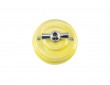 Выключатель фарфоровый поворотный двухклавишный, цвет giallo (желтый), ручка серебро