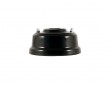 Розетка телефонная RJ 11 фарфоровая, цвет nero (черный), серебристая фурнитура
