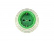 Розетка фарфоровая проходная с/з, цвет verde (зеленый), золотистая фурнитура