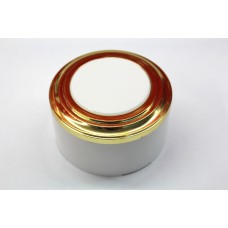 Пластиковая распаячная коробка (белая заглушка, золотая рамка, белый стакан)