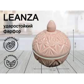 Фарфоровая шкатулка "Винтаж", розовая, TM LEANZA
