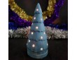 Фарфоровый подсвечник "Голубая ель", матовый, 17 см, TM LEANZA