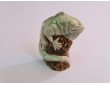 Фарфоровая статуэтка "Ящерица на камне", 6 см, цвет зелено-коричневый, TM LEANZA